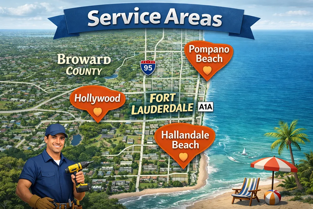 Handyman service areas in Fort Lauderdale and Broward County